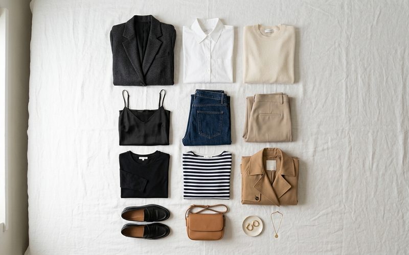 Guarda-roupa cápsula com peças de brechó