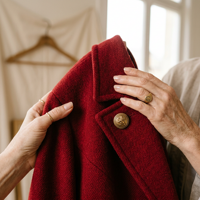 Araras com roupas cuidadosamente selecionadas no Brechó Outra Vez